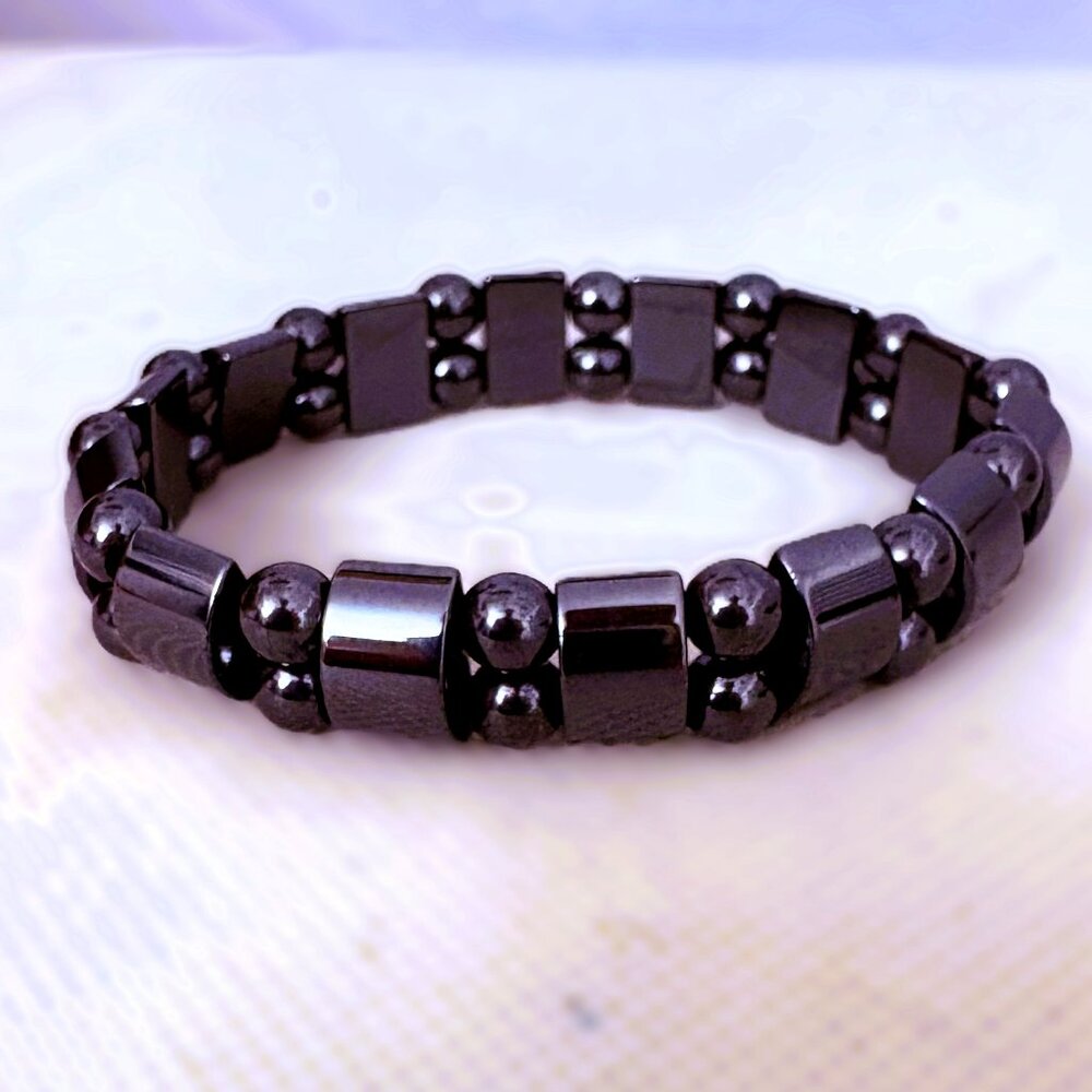 NIB - Hematite Healing Stone Stretch Bracelet